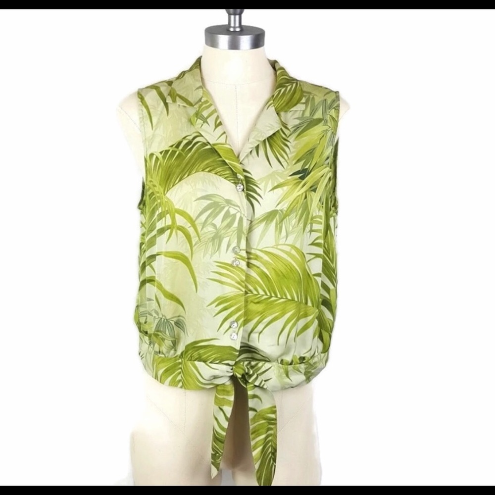 Tommy Bahama Sleeveless 100% Silk Shirt